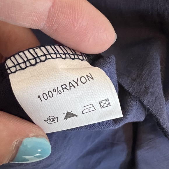 Velzera Tunic Top Womens 2X Blue Floral Embroidered Boho Cottagecore Gauzy NWT - Picture 9 of 11